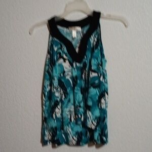 Summer Sleeveless blouse pleated at front